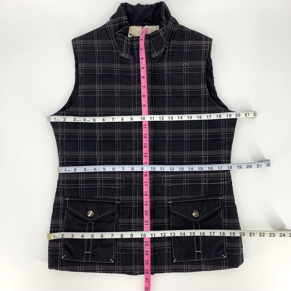 Geoffrey Beene Sport Black Plaid Lightweight Puffer Vest, Medium - Picture 15 of 16